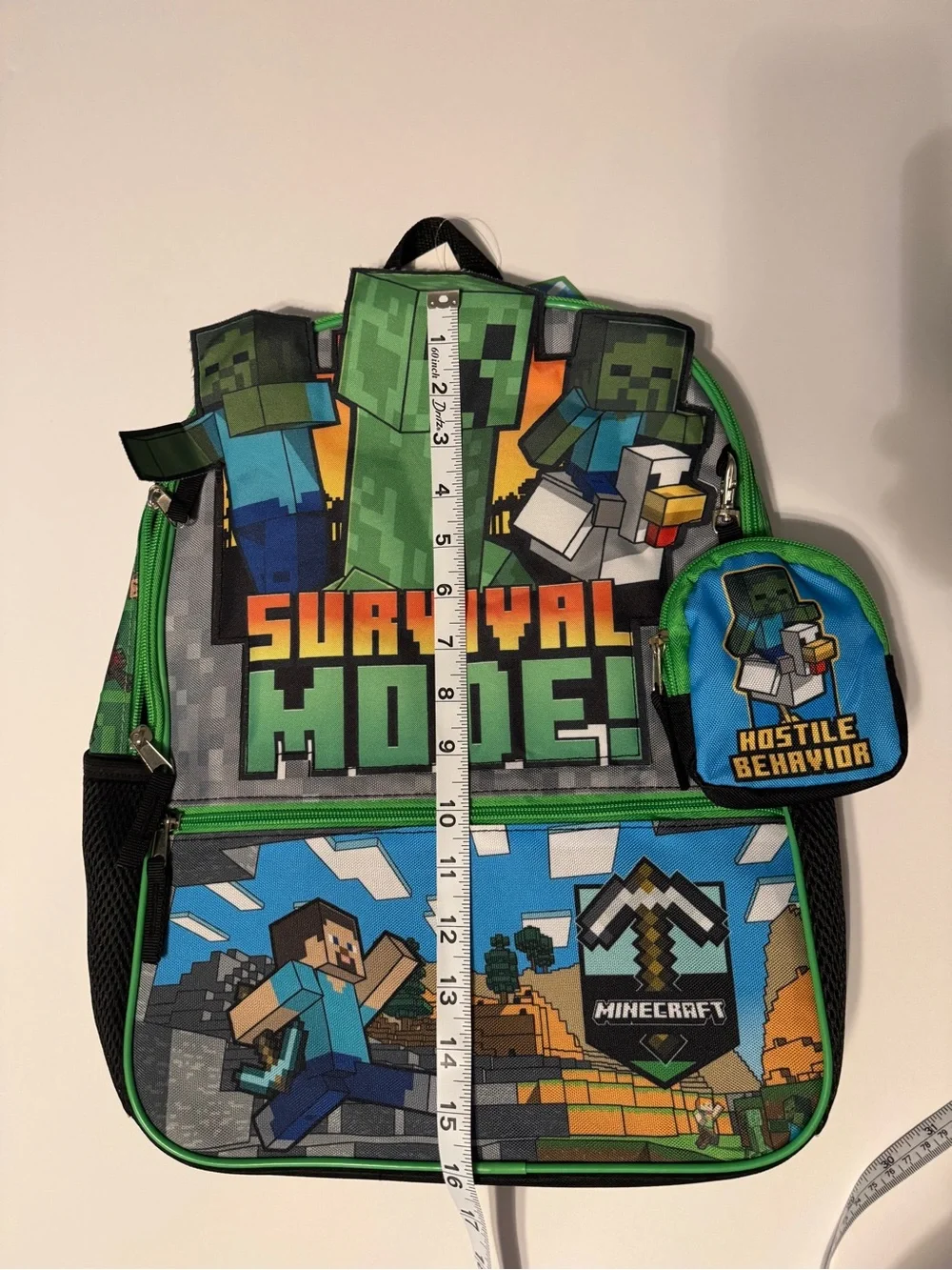 Minecraft Kids Green 'Survival Mode' Backpack